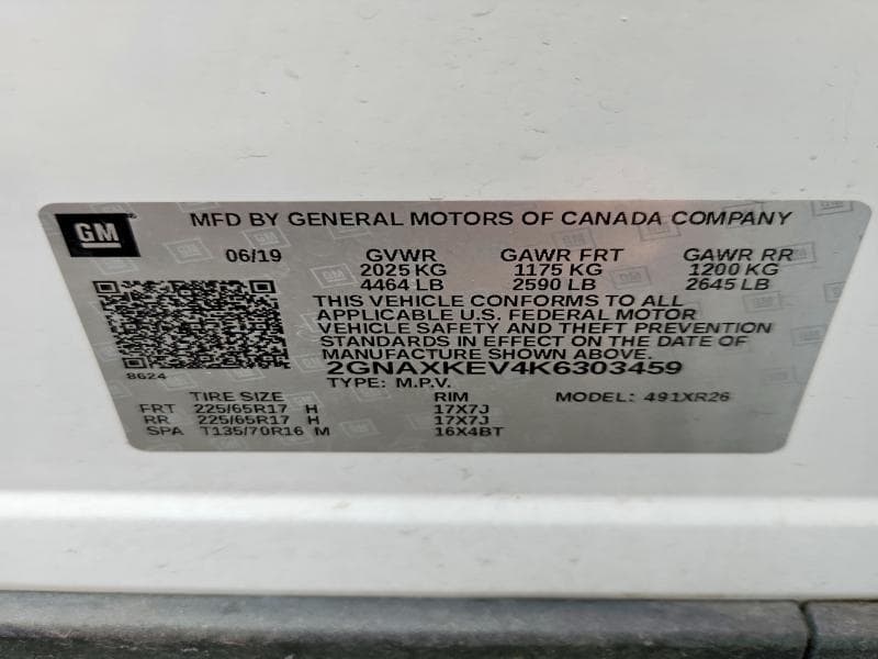 2019 CHEVROLET EQUINOX LT 26