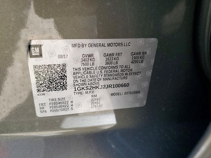 2018 GMC YUKON XL DENALI 13