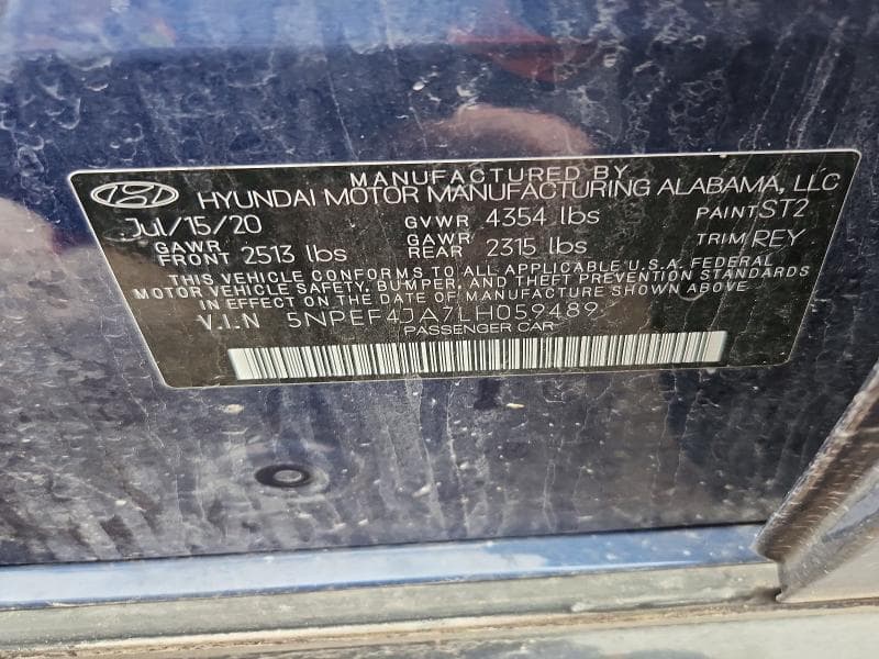 2020 HYUNDAI SONATA SEL 12
