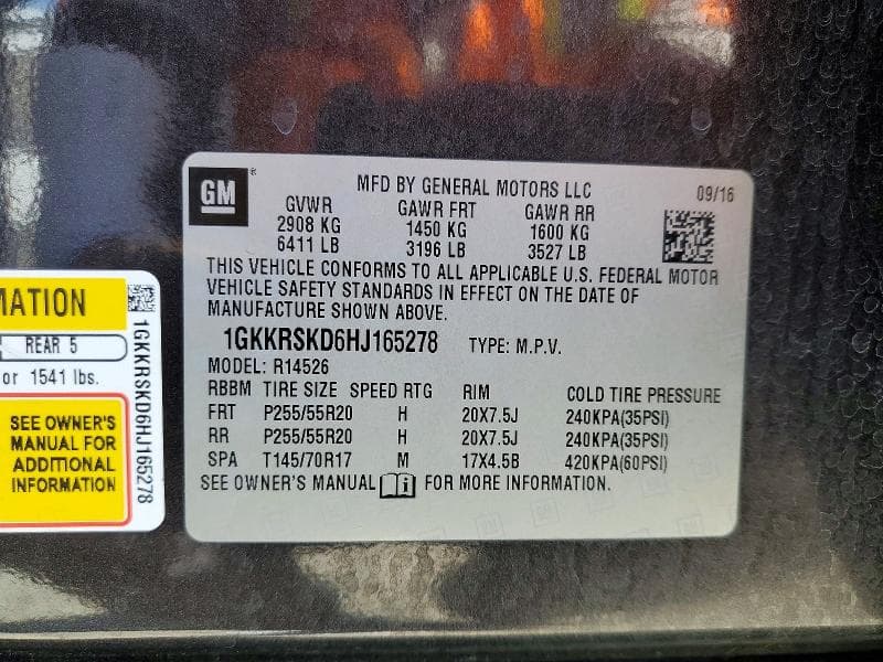 2017 GMC ACADIA LIMITED SLT-2 13