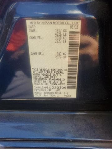 2018 NISSAN ALTIMA 2.5 SR 12