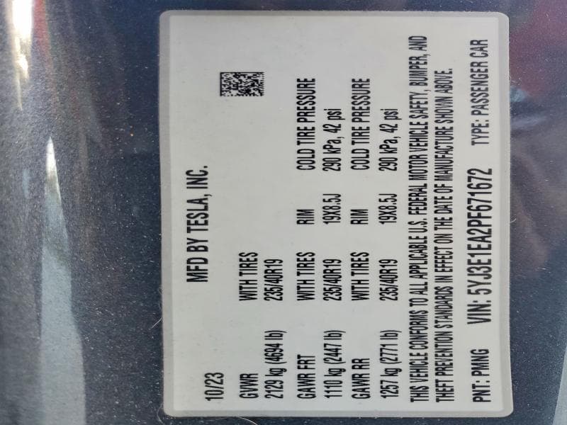 2023 TESLA MODEL 3 13