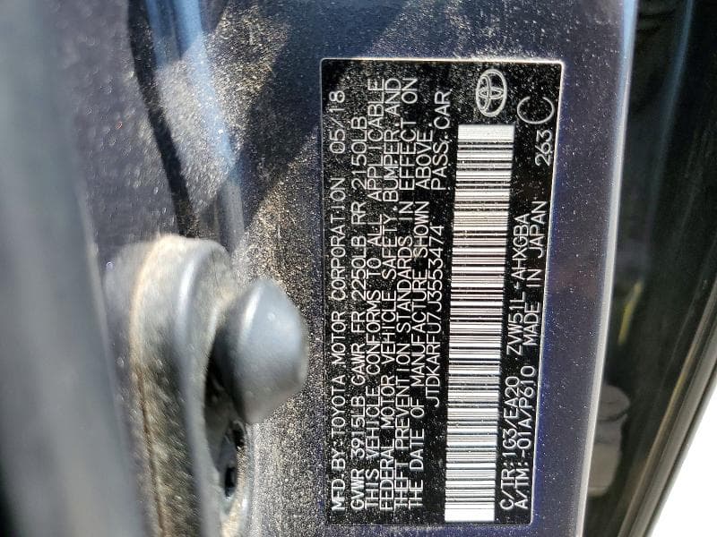 2018 TOYOTA PRIUS FOUR 12