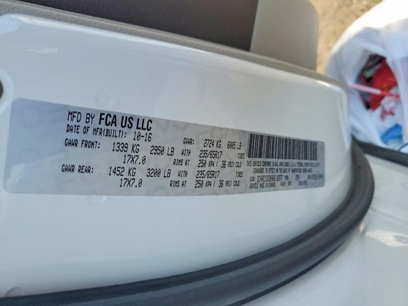 2017 CHRYSLER PACIFICA TOURING 25