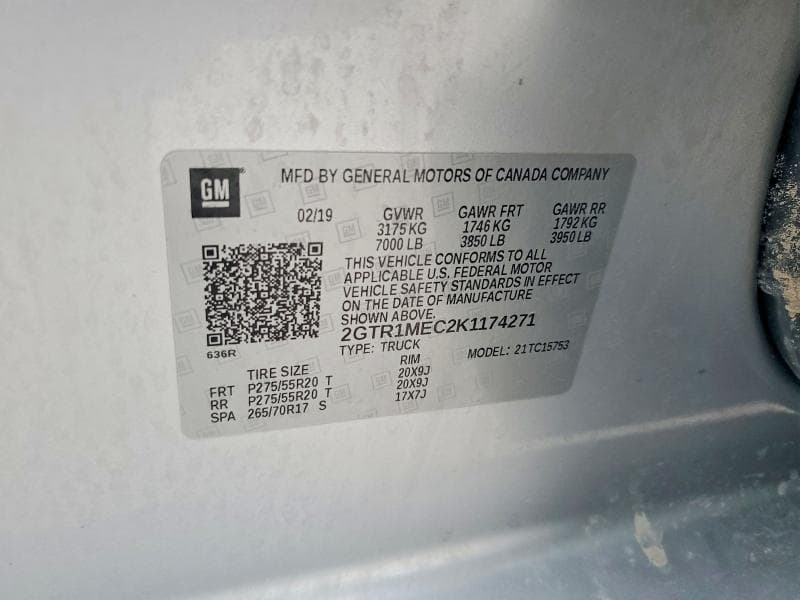 2019 GMC SIERRA LIMITED C1500 SLE 12