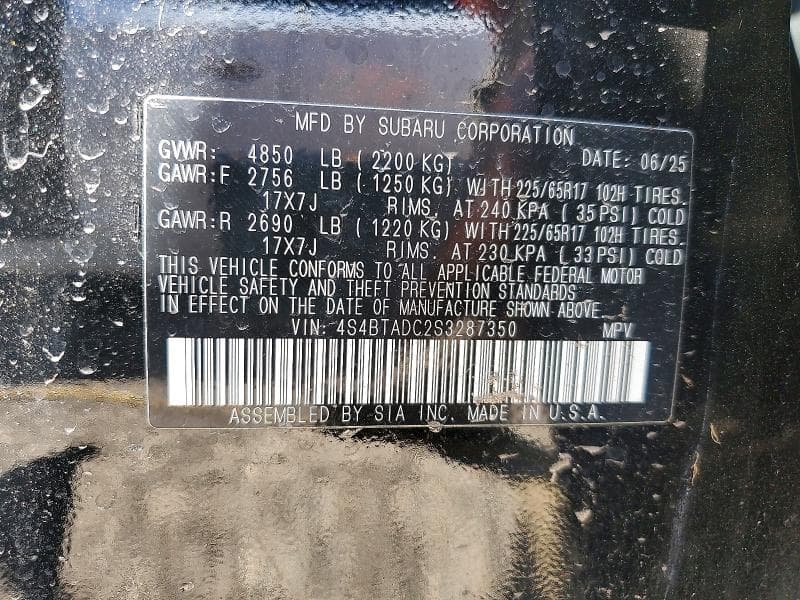 2025 SUBARU OUTBACK PREMIUM 12
