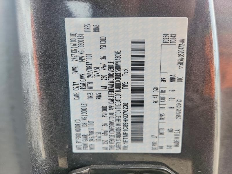 2017 FORD F150 12