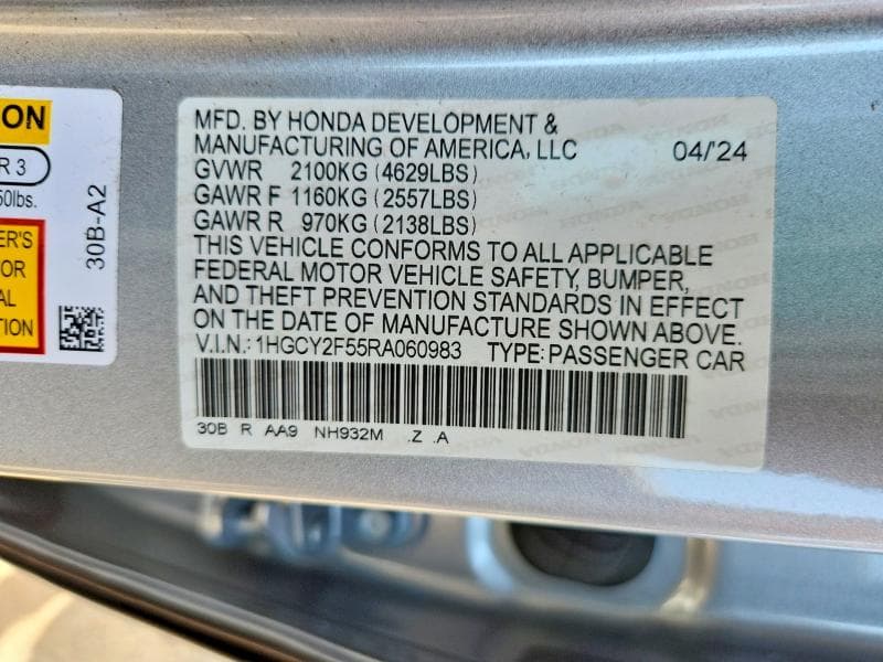 2024 HONDA ACCORD 12