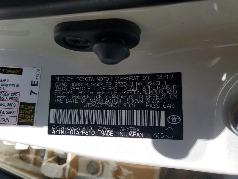 2019 TOYOTA PRIUS PRIME PLUS 13