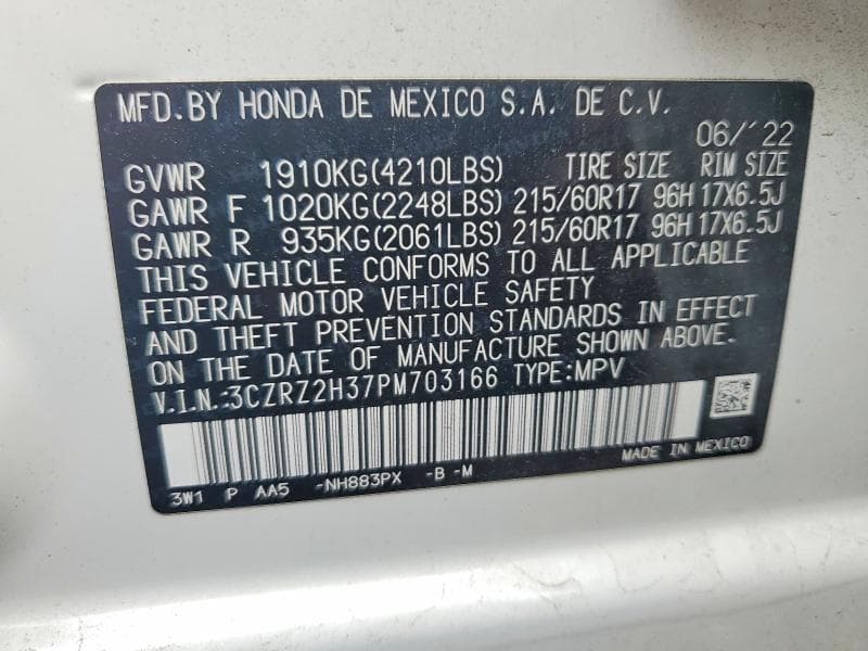 2023 HONDA HR-V LX 12