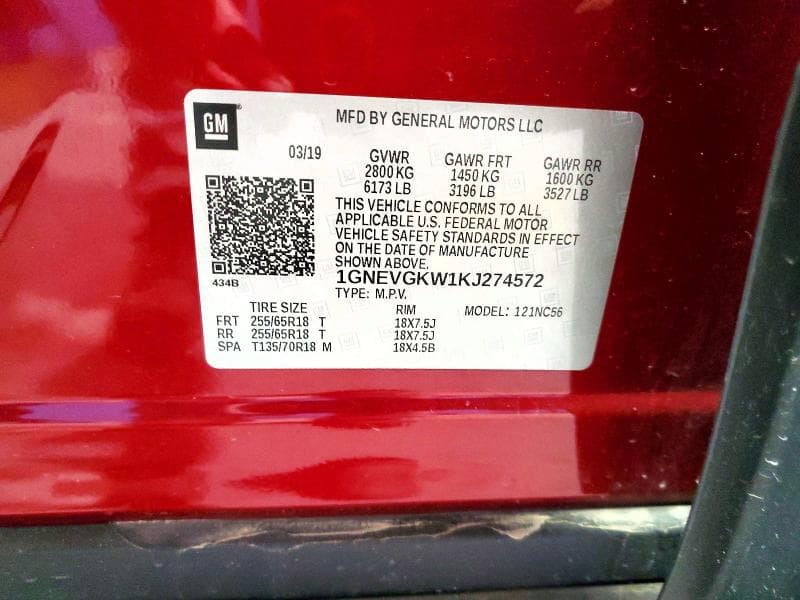 2019 CHEVROLET TRAVERSE LT 13