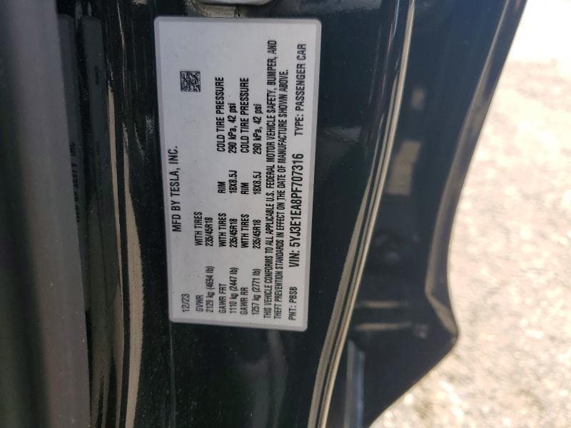 2023 TESLA MODEL 3 12