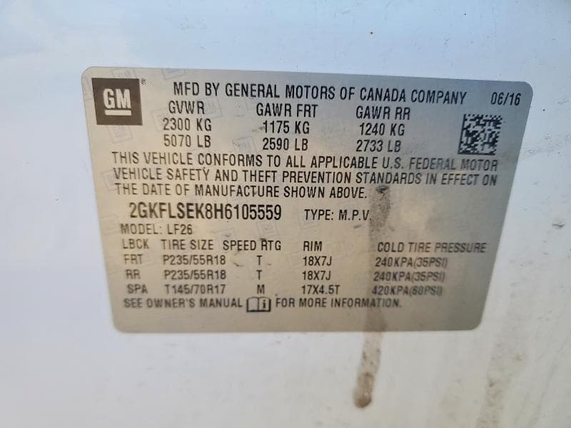 2017 GMC TERRAIN SLE 13