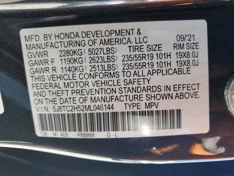 2021 ACURA RDX TECHNOLOGY 14
