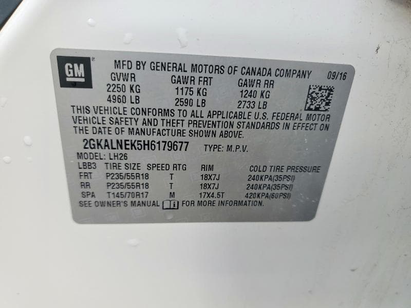 2017 GMC TERRAIN SLE 14