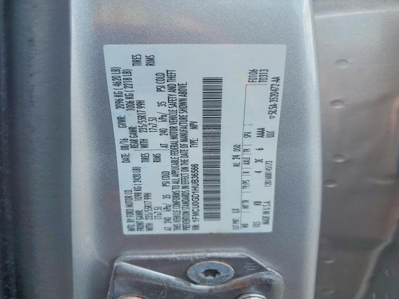 2017 FORD ESCAPE SE 14