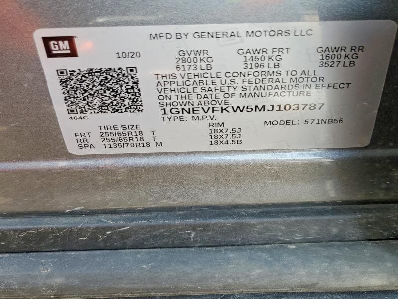 2021 CHEVROLET TRAVERSE LS 14