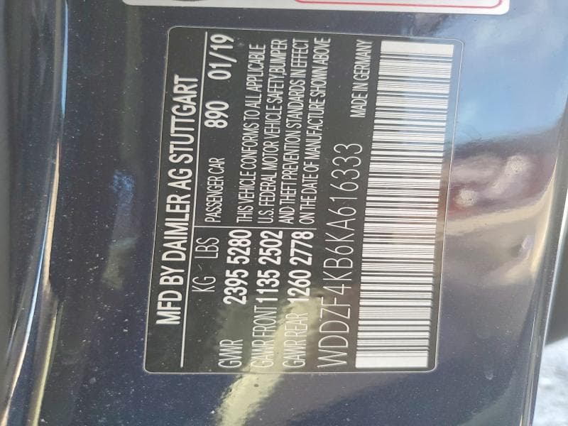2019 MERCEDES-BENZ E 300 4MATIC 12
