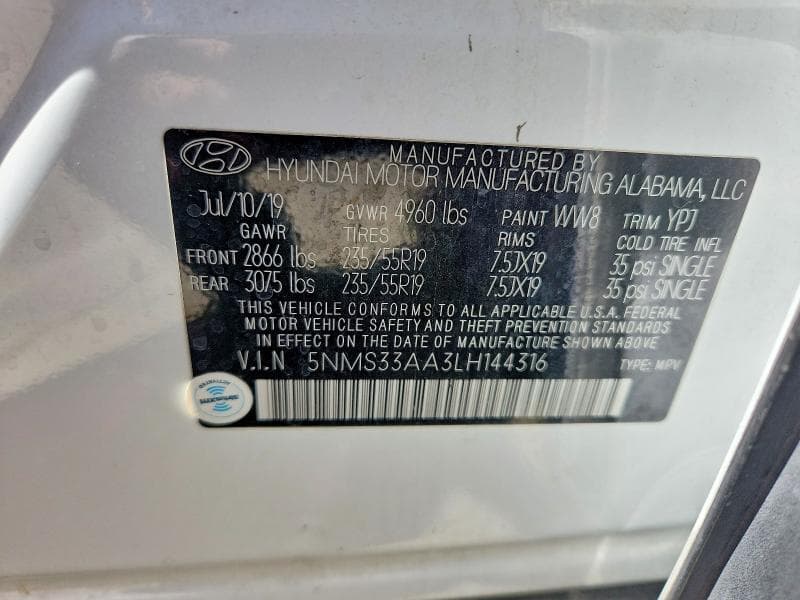 2020 HYUNDAI SANTA FE SEL 2.0T 26