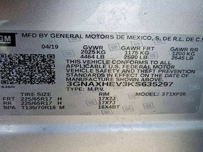 2019 CHEVROLET EQUINOX LS 14