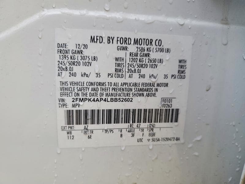 2020 FORD EDGE ST 14