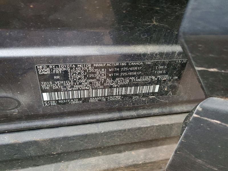 2021 TOYOTA RAV4 XLE 14