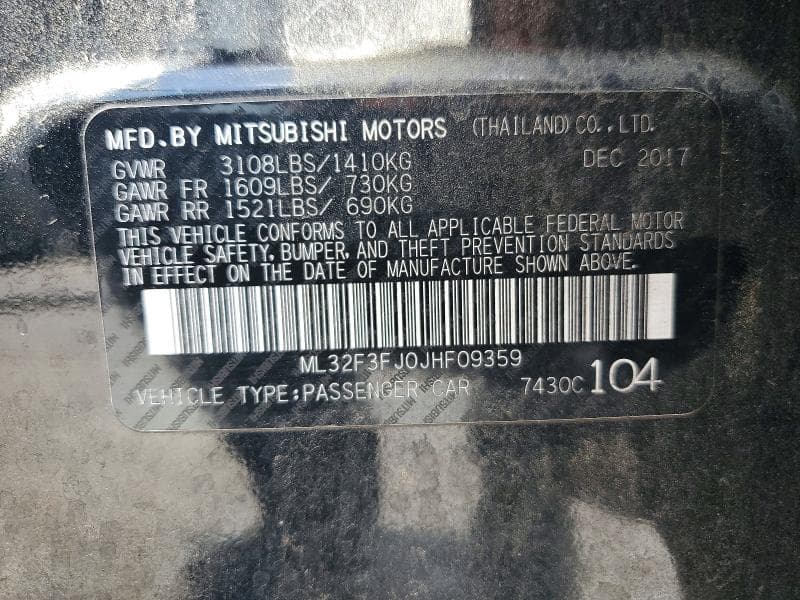 2018 MITSUBISHI MIRAGE G4 ES 12