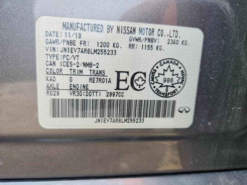 2020 INFINITI Q50 3.0T PURE 12