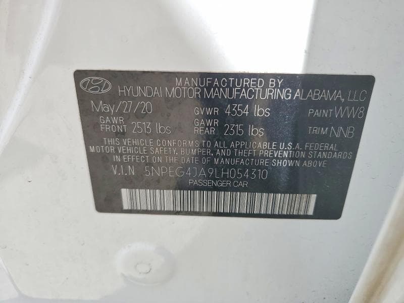2020 HYUNDAI SONATA SE 12
