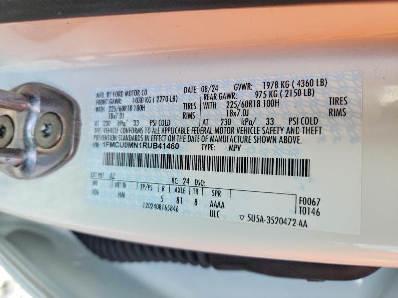 2024 FORD ESCAPE ST LINE 12