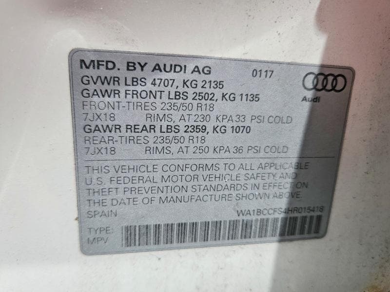 2017 AUDI Q3 PREMIUM 12