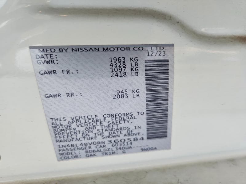 2024 NISSAN ALTIMA 2.5 S 12