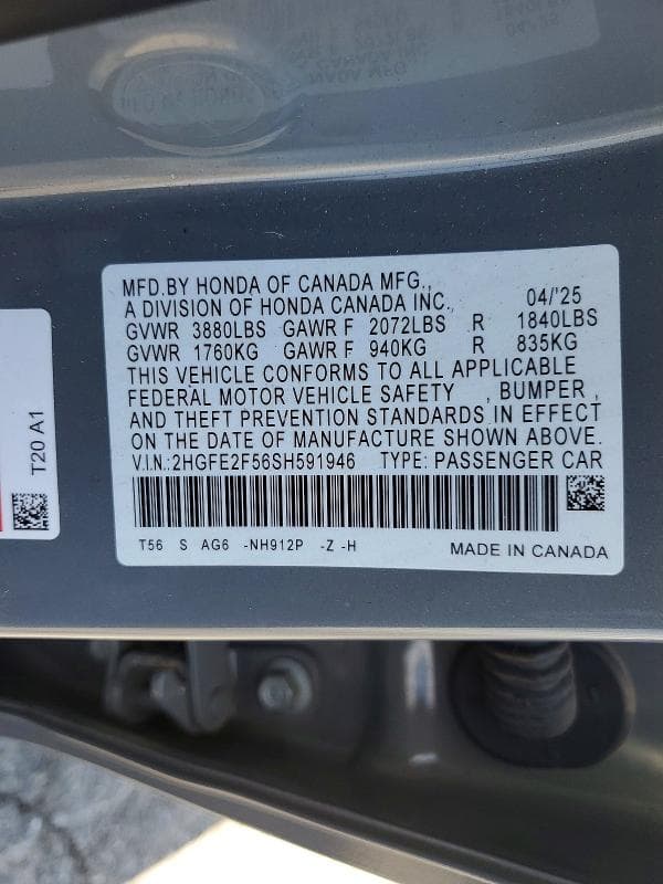 2025 HONDA CIVIC SPORT 12