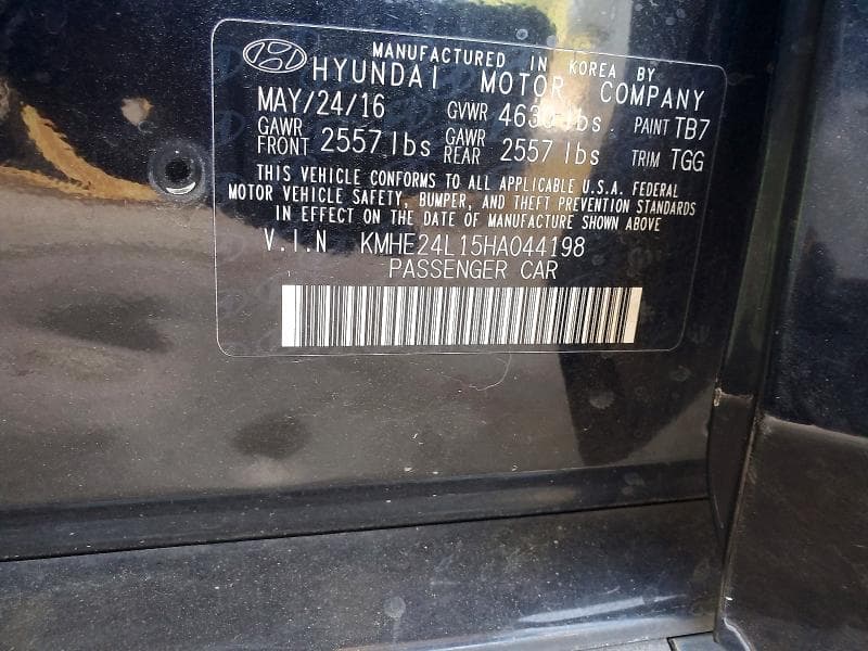 2017 HYUNDAI SONATA HYBRID SE 11