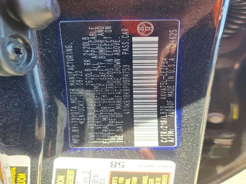2023 TOYOTA CAMRY XSE 12
