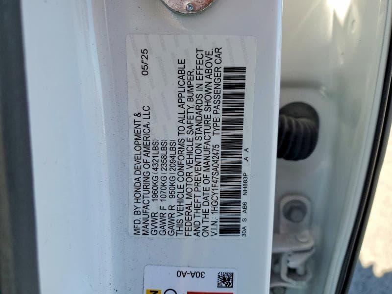 2025 HONDA ACCORD SE 12