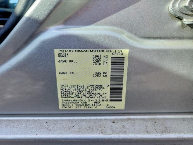 2020 NISSAN ALTIMA S 12