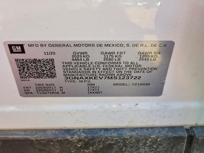 2021 CHEVROLET EQUINOX LT 13