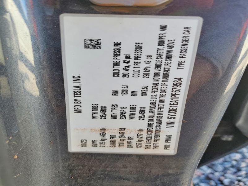 2023 TESLA MODEL 3 12