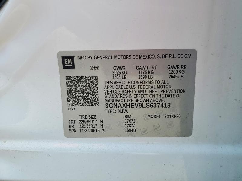 2020 CHEVROLET EQUINOX LS 13