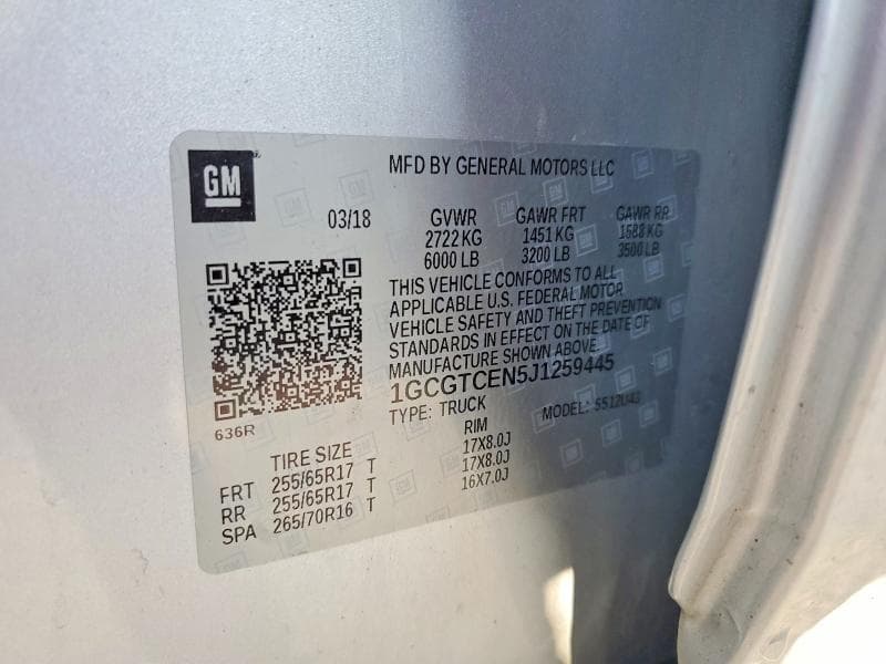 2018 CHEVROLET COLORADO LT 13