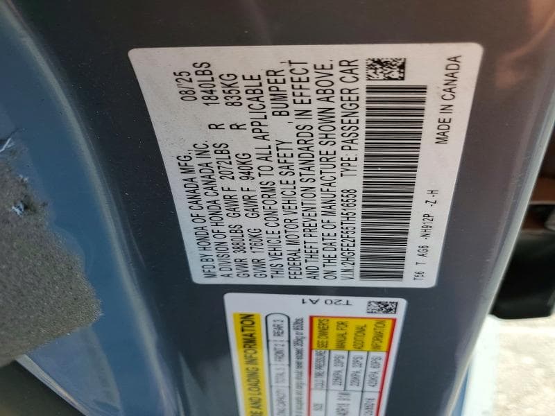 2026 HONDA CIVIC SPORT 12