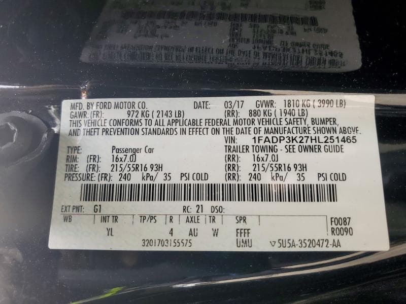 2017 FORD FOCUS SE 13