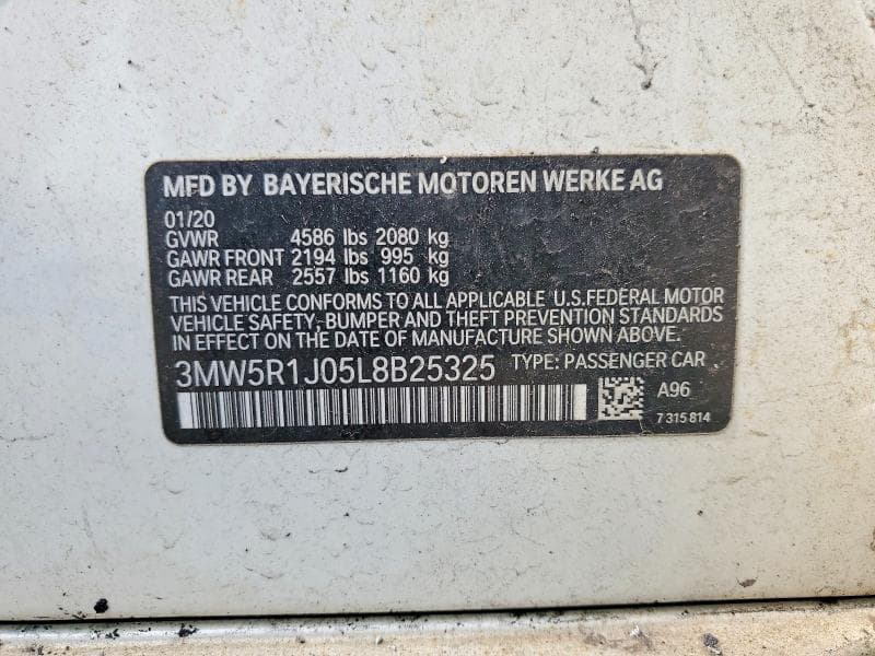 2020 BMW 330I 12