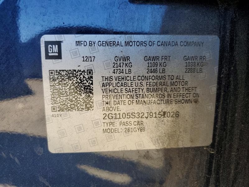 2018 CHEVROLET IMPALA LT 12