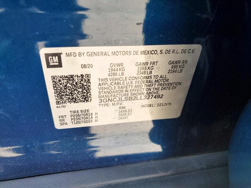 2020 CHEVROLET TRAX 1LT 13