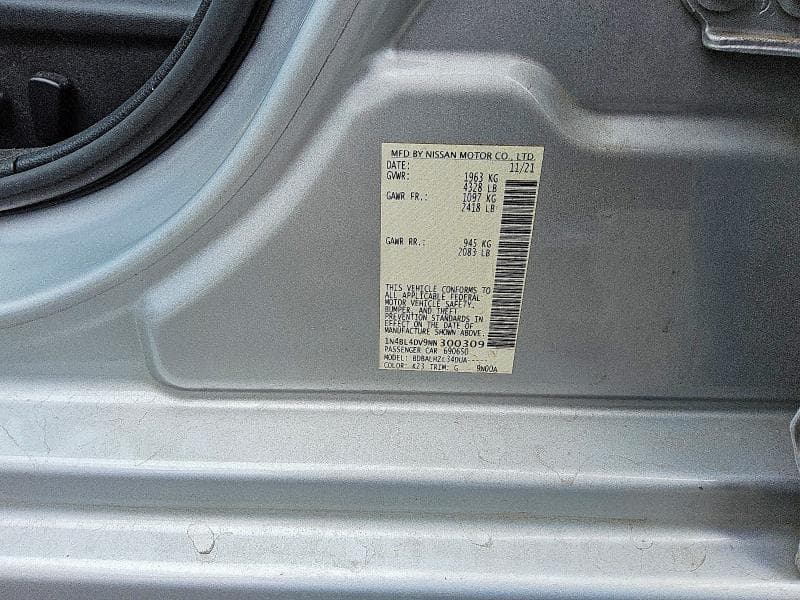 2022 NISSAN ALTIMA SV 12