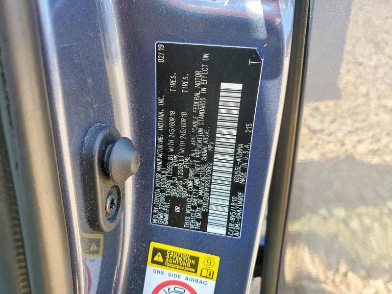 2019 TOYOTA HIGHLANDER XLE 14