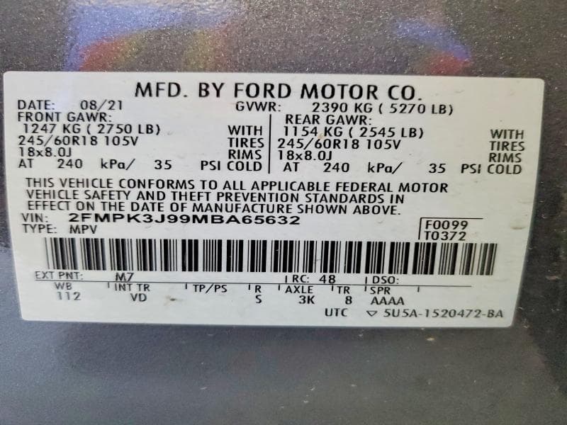 2021 FORD EDGE SEL 13