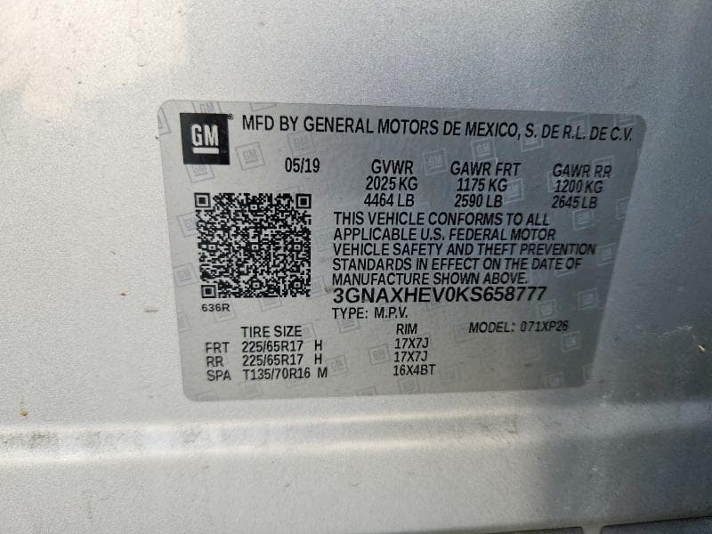 2019 CHEVROLET EQUINOX LS 12